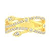 Thumbnail Image 2 of 1/2 CT. T.W. Diamond Orbit-Style Multi-Row Crossover Ring in 14K Gold