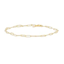 Paper Clip Link Anklet in Sterling Silver with 18K Gold Plate - 10&quot;