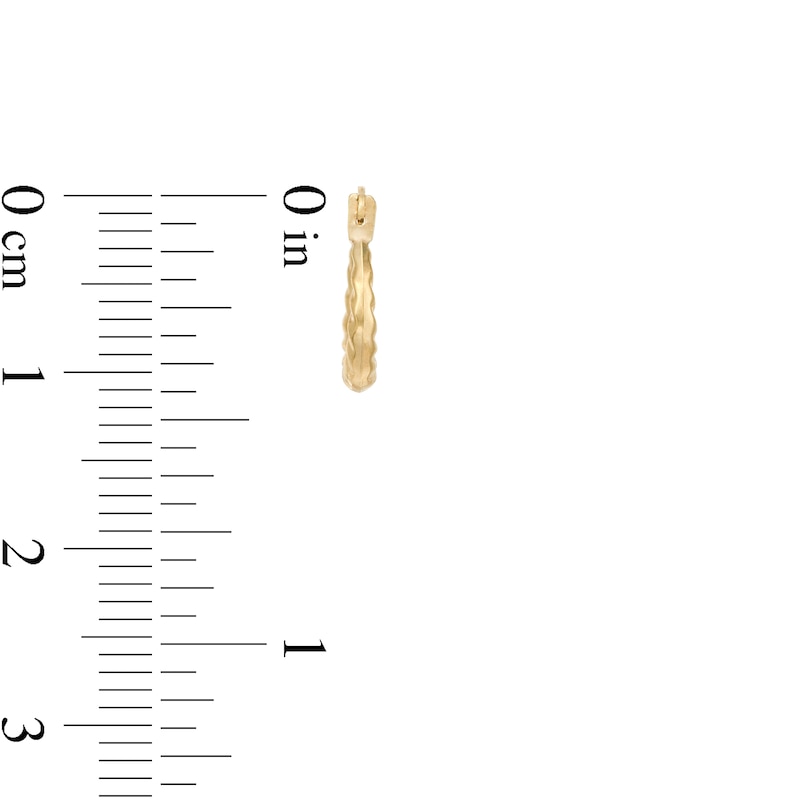 Main Image 3 of Child's Cubic Zirconia Solitaire Stud and Graduated Swirl Hoop Two Pair Earrings Set in 14K Gold