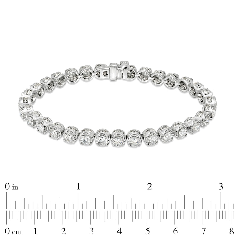 Lab-Created Diamond Bracelet 8 ct tw Round 14K White Gold
