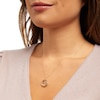 Thumbnail Image 2 of 1/10 CT. T.W. Diamond Cancer Zodiac Sign Open Circle Pendant in Sterling Silver with 14K Gold Plate