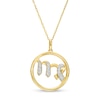 Thumbnail Image 1 of 1/10 CT. T.W. Diamond Virgo Zodiac Sign Open Circle Pendant in Sterling Silver with 14K Gold Plate