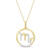 Thumbnail Image 1 of 1/8 CT. T.W. Diamond Scorpio Zodiac Sign Open Circle Pendant in Sterling Silver with 14K Gold Plate