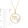 Thumbnail Image 3 of 1/8 CT. T.W. Diamond Scorpio Zodiac Sign Open Circle Pendant in Sterling Silver with 14K Gold Plate