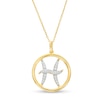 Thumbnail Image 1 of 1/8 CT. T.W. Diamond Pisces Zodiac Sign Outline Pendant in Sterling Silver with 14K Gold Plate