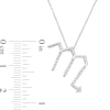 Thumbnail Image 3 of 1/8 CT. T.W. Diamond Scorpio Zodiac Sign Outline Pendant in Sterling Silver