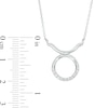 Thumbnail Image 3 of 1/8 CT. T.W. Diamond Taurus Zodiac Sign Outline Necklace in Sterling Silver