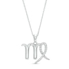 Thumbnail Image 1 of 1/10 CT. T.W. Diamond Virgo Zodiac Sign Outline Pendant in Sterling Silver