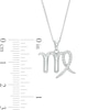 Thumbnail Image 3 of 1/10 CT. T.W. Diamond Virgo Zodiac Sign Outline Pendant in Sterling Silver