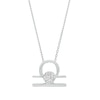 Thumbnail Image 1 of 1/10 CT. T.W. Diamond Libra Zodiac Sign Outline Pendant in Sterling Silver