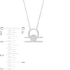 Thumbnail Image 3 of 1/10 CT. T.W. Diamond Libra Zodiac Sign Outline Pendant in Sterling Silver