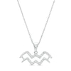 Thumbnail Image 1 of 1/8 CT. T.W. Diamond Aquarius Zodiac Sign Outline Pendant in Sterling Silver