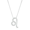 Thumbnail Image 1 of 1/10 CT. T.W. Diamond Leo Zodiac Sign Outline Pendant in Sterling Silver