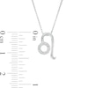 Thumbnail Image 3 of 1/10 CT. T.W. Diamond Leo Zodiac Sign Outline Pendant in Sterling Silver