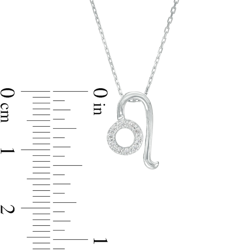 Leo Zodiac Sign Sterling Silver Necklace