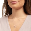 Thumbnail Image 2 of 1/8 CT. T.W. Diamond Pisces Zodiac Sign Outline Necklace in Sterling Silver