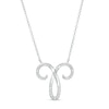 Thumbnail Image 1 of 1/6 CT. T.W. Diamond Aries Zodiac Sign Outline Necklace in Sterling Silver