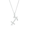 Thumbnail Image 1 of 1/20 CT. T.W. Diamond Sagittarius Zodiac Sign Outline Pendant in Sterling Silver