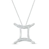 Thumbnail Image 1 of 1/10 CT. T.W. Diamond Gemini Zodiac Sign Outline Pendant in Sterling Silver