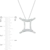 Thumbnail Image 3 of 1/10 CT. T.W. Diamond Gemini Zodiac Sign Outline Pendant in Sterling Silver