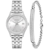 Thumbnail Image 2 of Ladies' Caravelle by Bulova Crystal Accent Watch with Silver-Tone Dial and Bracelet Box Set (Model: 43X104)