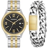 Thumbnail Image 1 of Men's Caravelle by Bulova Two-Tone Watch with Black Dial and Bracelet Box Set (Model: 45K000)