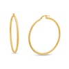 Thumbnail Image 1 of Oro Diamante™ 45.0mm Diamond-Cut Glitter Tube Hoop Earrings in 14K Gold