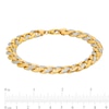 Thumbnail Image 3 of Oro Diamante™ Diamond-Cut 8.2mm Cuban Curb Chain Bracelet in Hollow 14K Two-Tone Gold – 8.5"