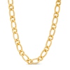 Thumbnail Image 1 of Oro Diamante™ 8.0mm Diamond-Cut Link Chain Necklace in Hollow 14K Gold - 18&quot;