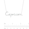 Thumbnail Image 2 of 1/10 CT. T.W. Diamond "Capricorn" Script Necklace in Sterling Silver