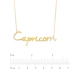 Thumbnail Image 2 of 1/10 CT. T.W. Diamond "Capricorn" Script Necklace in Sterling Silver with 14K Gold Plate