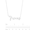 Thumbnail Image 2 of 1/8 CT. T.W. Diamond "Pisces" Script Necklace in Sterling Silver