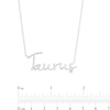 Thumbnail Image 2 of 1/8 CT. T.W. Diamond "Taurus" Script Necklace in Sterling Silver