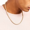 Thumbnail Image 2 of Oro Diamante™ Diamond-Cut 5.5mm Wheat Chain Necklace in Hollow 14K Two-Tone Gold – 22&quot;