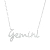 Thumbnail Image 0 of 1/6 CT. T.W. Diamond "Gemini" Script Necklace in Sterling Silver