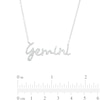 Thumbnail Image 1 of 1/6 CT. T.W. Diamond "Gemini" Script Necklace in Sterling Silver