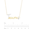 Thumbnail Image 2 of 1/8 CT. T.W. Diamond "Taurus" Script Necklace in Sterling Silver with 14K Gold Plate