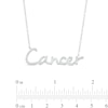 Thumbnail Image 2 of 1/8 CT. T.W. Diamond "Cancer" Script Necklace in Sterling Silver