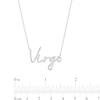 Thumbnail Image 2 of 1/6 CT. T.W. Diamond "Virgo" Script Necklace in Sterling Silver