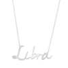 Thumbnail Image 1 of 1/6 CT. T.W. Diamond &quot;Libra&quot; Script Necklace in Sterling Silver