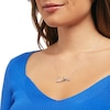 Thumbnail Image 2 of 1/6 CT. T.W. Diamond &quot;Libra&quot; Script Necklace in Sterling Silver