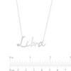 Thumbnail Image 3 of 1/6 CT. T.W. Diamond &quot;Libra&quot; Script Necklace in Sterling Silver