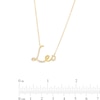 Thumbnail Image 3 of 1/6 CT. T.W. Diamond &quot;Leo&quot; Script Necklace in Sterling Silver with 14K Gold Plate