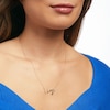 Thumbnail Image 2 of 1/6 CT. T.W. Diamond &quot;Virgo&quot; Script Necklace in Sterling Silver with 14K Gold Plate