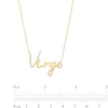 Thumbnail Image 3 of 1/6 CT. T.W. Diamond &quot;Virgo&quot; Script Necklace in Sterling Silver with 14K Gold Plate