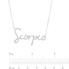 Thumbnail Image 2 of 1/6 CT. T.W. Diamond "Scorpio" Script Necklace in Sterling Silver