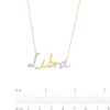 Thumbnail Image 3 of 1/6 CT. T.W. Diamond &quot;Libra&quot; Script Necklace in Sterling Silver with 14K Gold Plate