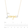 Thumbnail Image 2 of 1/6 CT. T.W. Diamond "Scorpio" Script Necklace in Sterling Silver with 14K Gold Plate