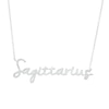 Thumbnail Image 1 of 1/6 CT. T.W. Diamond &quot;Sagittarius&quot; Script Necklace in Sterling Silver