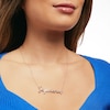 Thumbnail Image 2 of 1/6 CT. T.W. Diamond &quot;Sagittarius&quot; Script Necklace in Sterling Silver